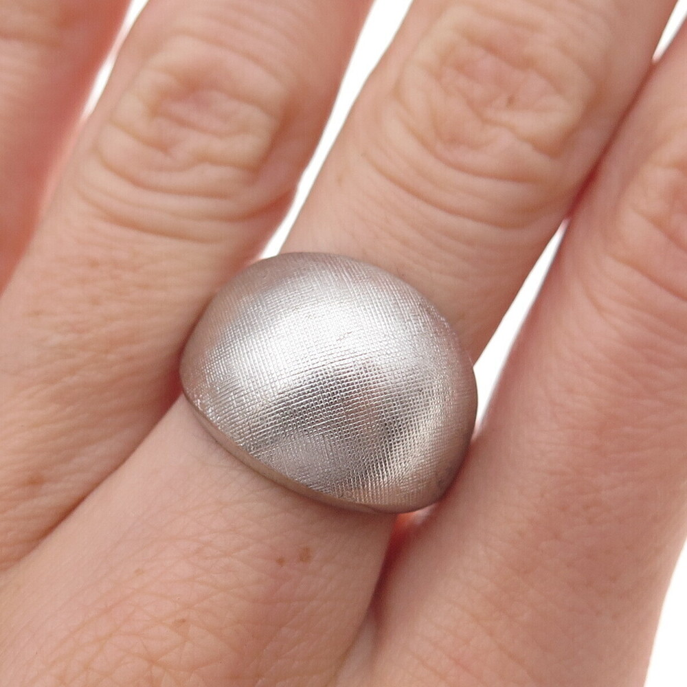 Vargas 925 Sterling Silver Antique Art Deco Dome Ring Size 8